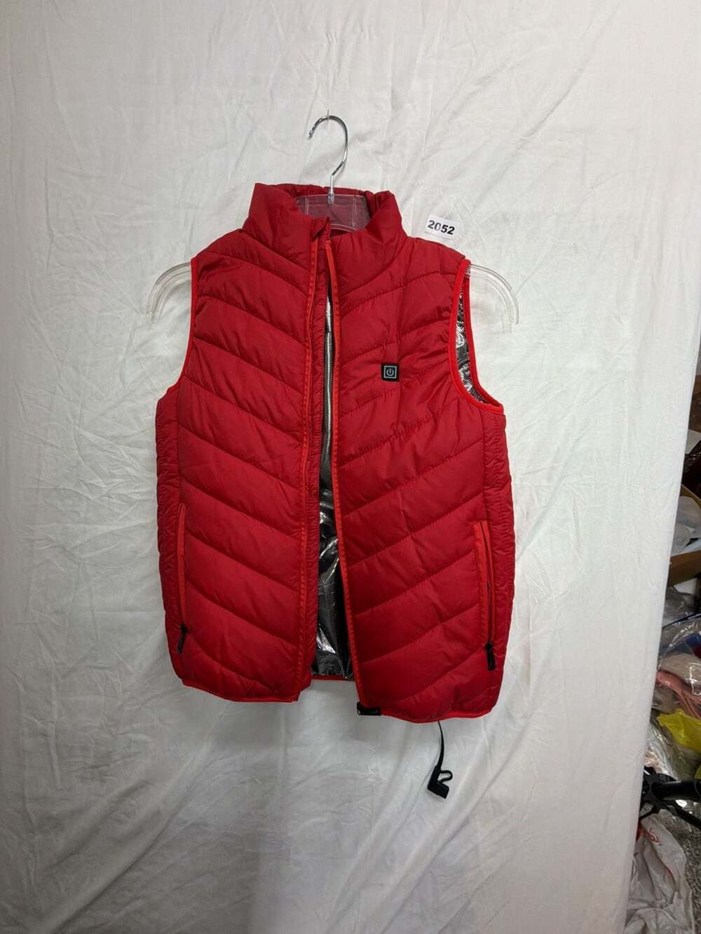 Unbranded USB Heated Puffer Vest Size S Red Thermal Lightweight Gilet